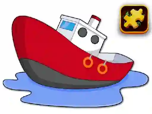 Gêm Cartoon Ship Puzzle ar-lein