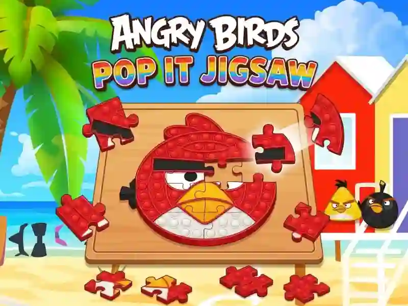 Gêm Angry Birds Pop It Jigsaw ar-lein
