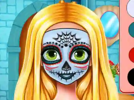 Gêm Sister's Halloween Face Paint ar-lein