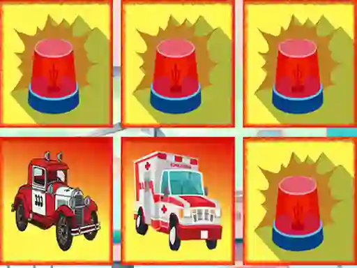 Gêm Emergency Trucks Memory ar-lein
