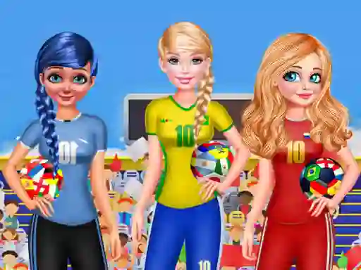 Gêm BFF Princess Vote For  FIFA 2018 Quarter Finals ar-lein