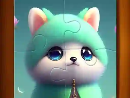 Gêm Cute Cat Jigsaw Puzzle ar-lein