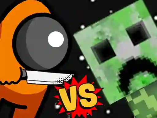 Gêm Among vs Creeper Fight ar-lein