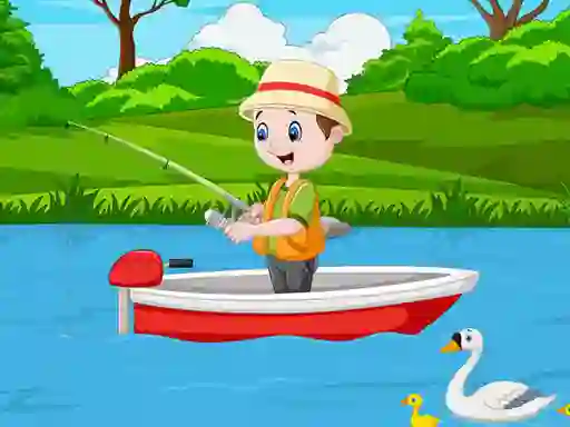 Gêm Fishing Jigsaw ar-lein