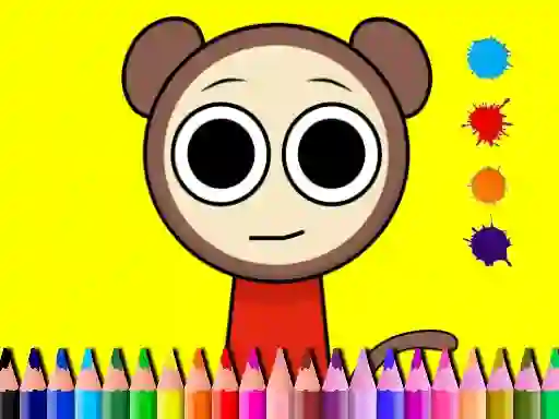 Gêm Sprunki Valentine Coloring book ar-lein