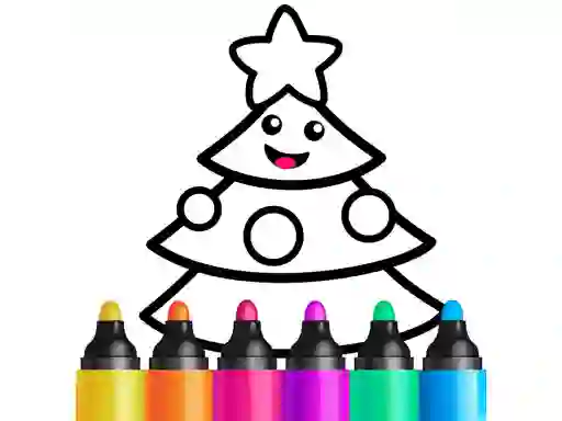Gêm Drawing Christmas For Kids ar-lein