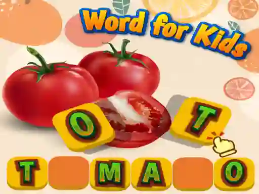 Gêm Fruits and Vegetables Word for Kids ar-lein