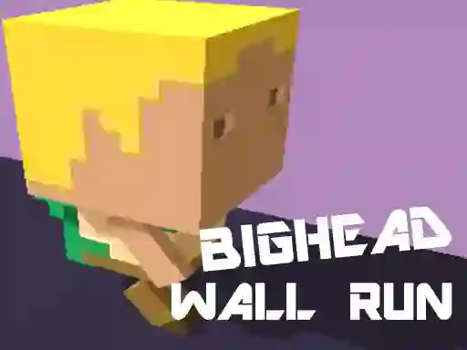 Gêm Big Head Wall Run ar-lein