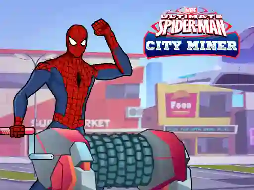 Gêm Spiderman Gold Miner ar-lein