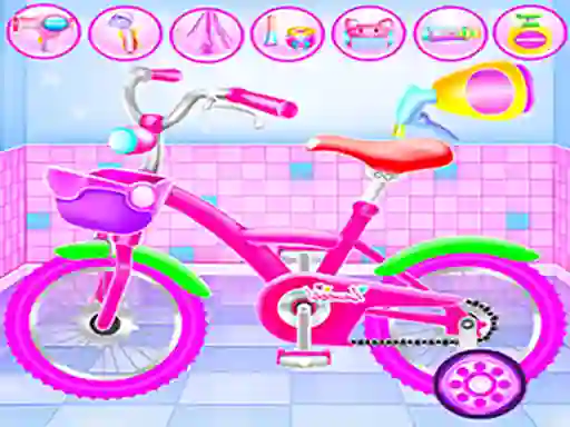 Gêm Girl Bike Fix & Washing Salon ar-lein