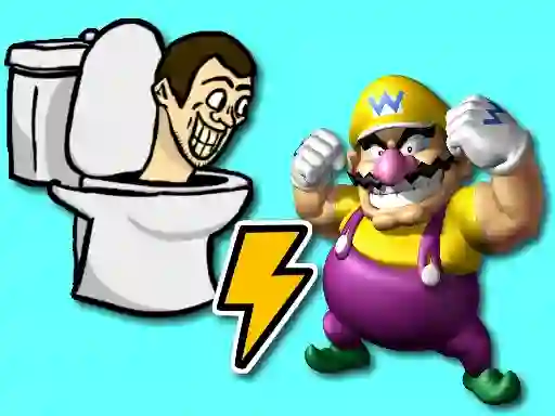 Gêm Skibidi Toilet vs Wario ar-lein