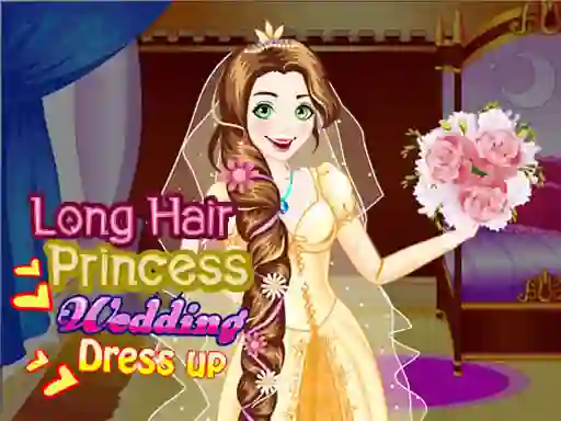 Gêm Long Hair Princess Wedding Dress up ar-lein