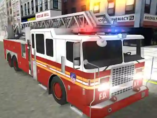 Gêm Real Truck Fire Drive Sim ar-lein