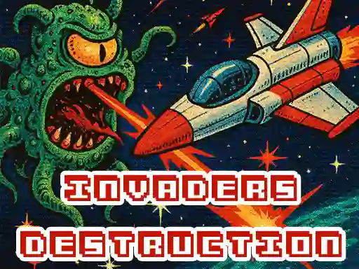 Gêm Invaders Destruction ar-lein
