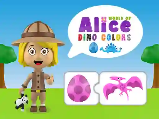 Gêm World of Alice Dino Colors ar-lein