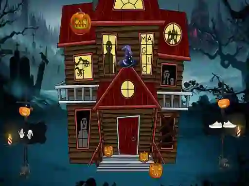 Gêm Halloween Magic Lady Escape ar-lein