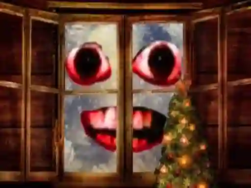 Gêm New Year: Santa Claus outside the window ar-lein