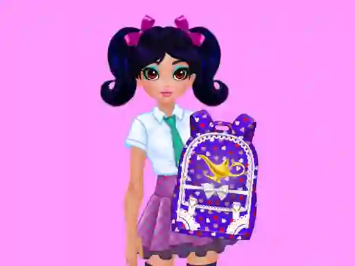 Gêm Jasmine and Elsa School Bag Design Contest ar-lein