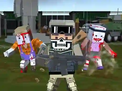 Gêm Combat Pixel Arena 3D Zombie Survival ar-lein