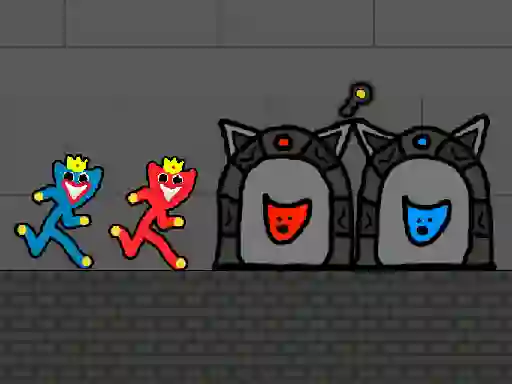 Gêm Red and Blue Stickman Huggy 2 ar-lein