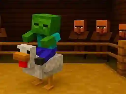 Gêm Chicken Jockey hidden lava chicken ar-lein