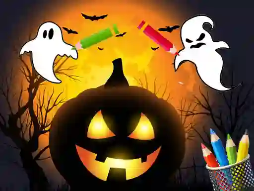 Gêm Scary Party Coloring ar-lein