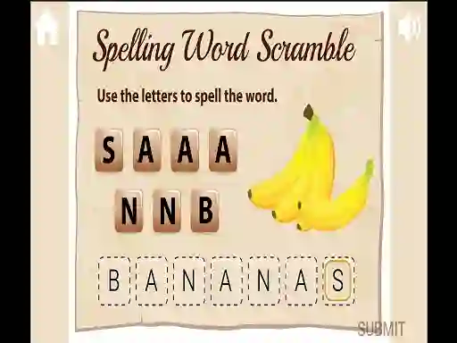 Gêm Spelling Word Scramble ar-lein