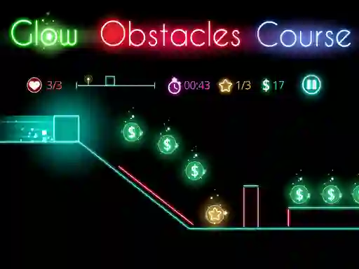 Gêm Glow obstacle course ar-lein