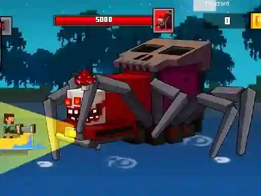Gêm Pirate Block Craft Monster Shooter ar-lein