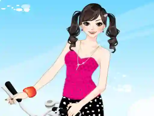 Gêm Bicycle Girl Dressup ar-lein