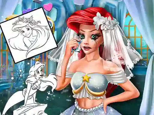 Gêm Coloring Book for Ariel Mermaid ar-lein