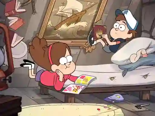 Gêm Gravity Falls Slide ar-lein