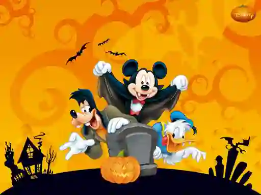 Gêm Disney Halloween Jigsaw Puzzle ar-lein