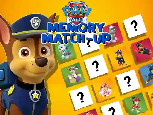 Gêm Paw Patrol Memory Match Up ar-lein