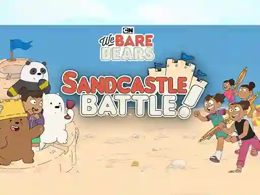 Gêm Sandcastle Battle! We Bare Bears ar-lein