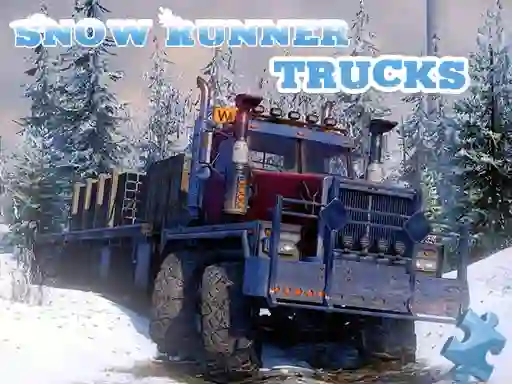 Gêm Snow Runner Trucks Jigsaw ar-lein