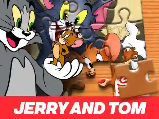 Gêm Jerry and Tom Jigsaw Puzzle ar-lein
