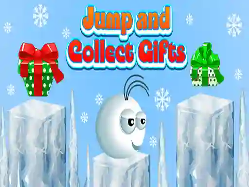 Gêm Jump and Collect Gifts ar-lein