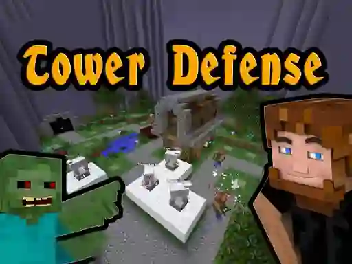 Gêm Minecraft Tower Defense ar-lein