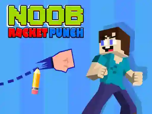Gêm Noob Rocket Punch ar-lein