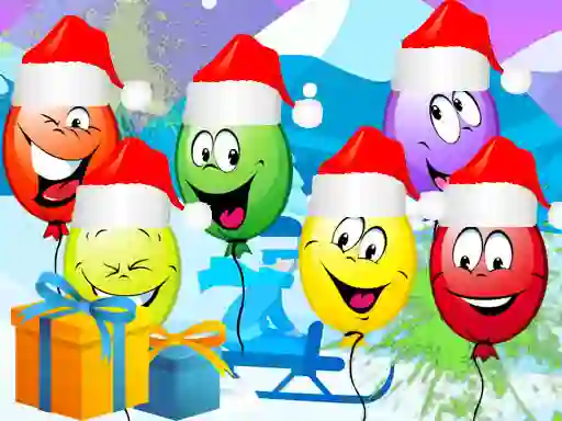 Gêm Christmas Balloons Bursting ar-lein