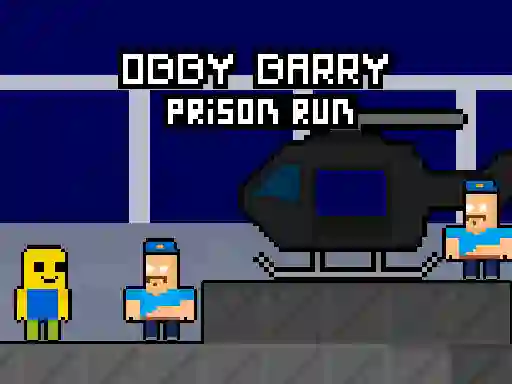 Gêm Obby Barry Prison Run ar-lein