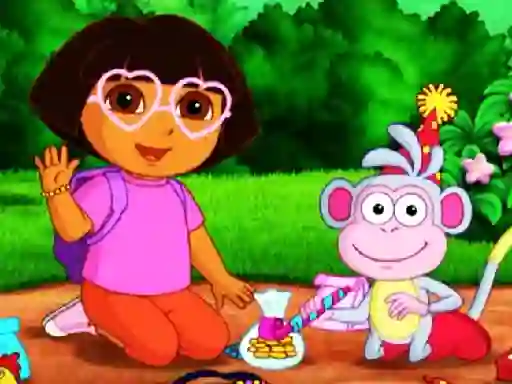 Gêm Dora Kids Puzzles ar-lein