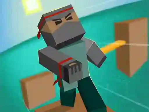 Gêm Blocky Parkour Ninja ar-lein