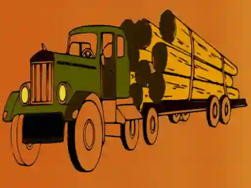 Gêm Logging Trucks Coloring ar-lein