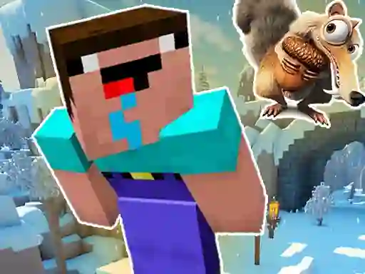 Gêm Noob Parkour: Snow Age ar-lein