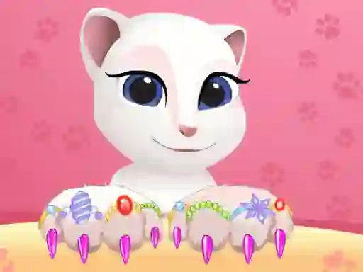 Gêm Talking Tom Angela Great Manicure ar-lein