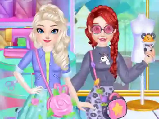 Gêm Fashion Princess Sewing Clothes ar-lein