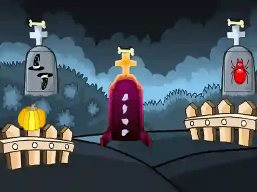 Gêm Halloween Scary Cemetery Escape ar-lein