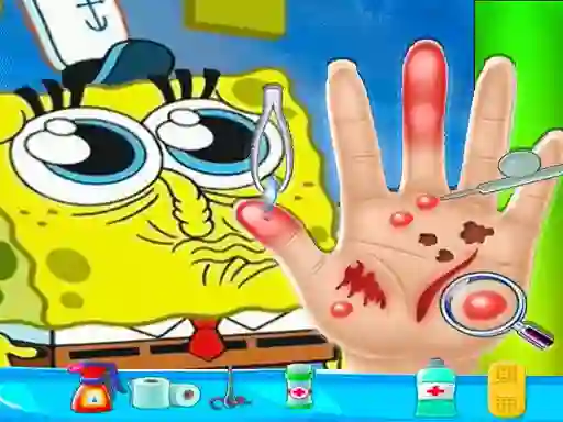 Gêm Spongebob Hand Doctor ar-lein